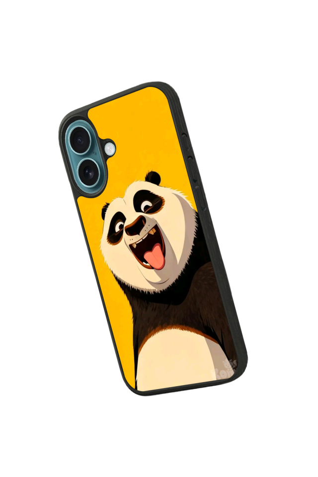 iPhone 16 Plus Uyumlu Kung Fu Panda Tasarımlı Glossy Premium Kılıf