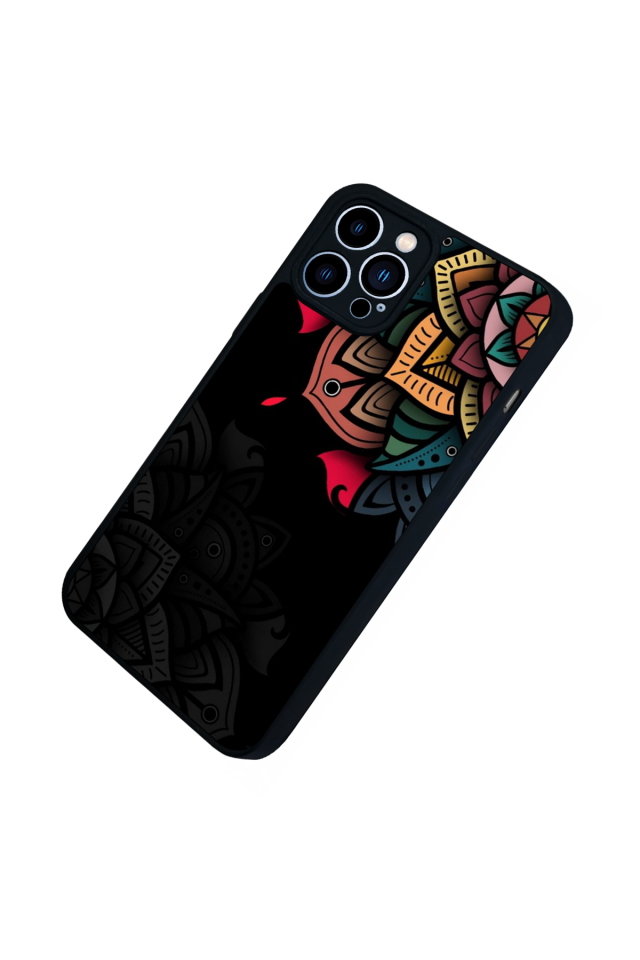 iPhone 13 Pro Max Uyumlu Mandala Tasarımlı Glossy Premium Kılıf