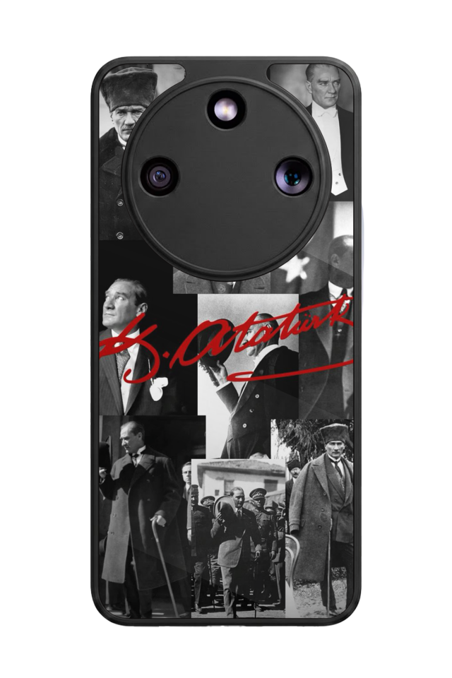 Honor Magic 8 Lite Uyumlu Mustafa Kemal Ataturk Tasarımlı Glossy Premium Kılıf