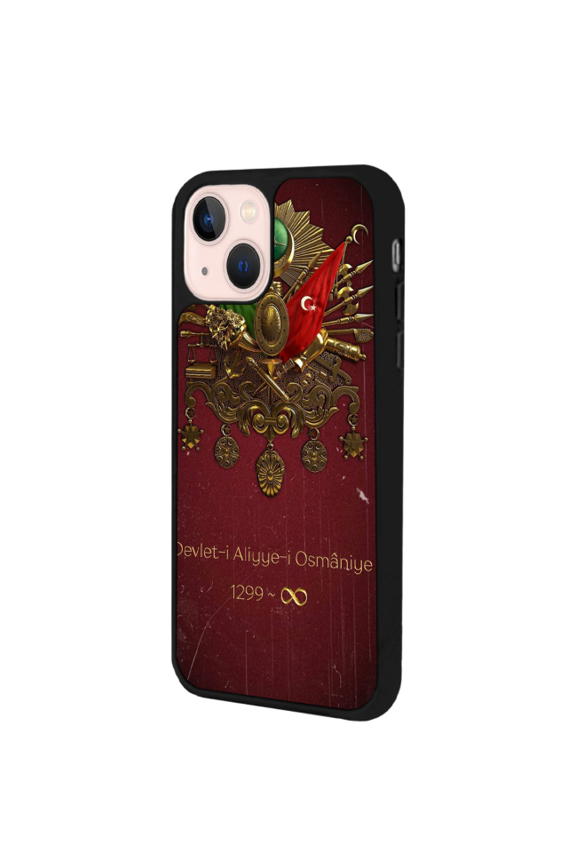 iPhone 14 Plus Uyumlu Osmanli Tugrasi Tasarımlı Glossy Premium Kılıf