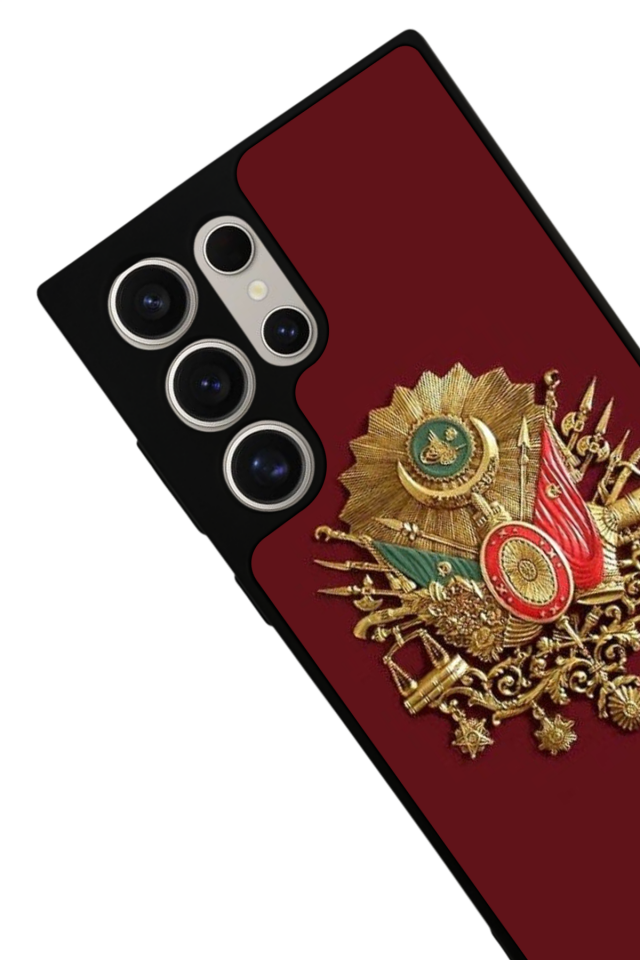 Samsung Galaxy S22 Ultra Uyumlu Osmanli Tugrasi Tasarımlı Glossy Premium Kılıf