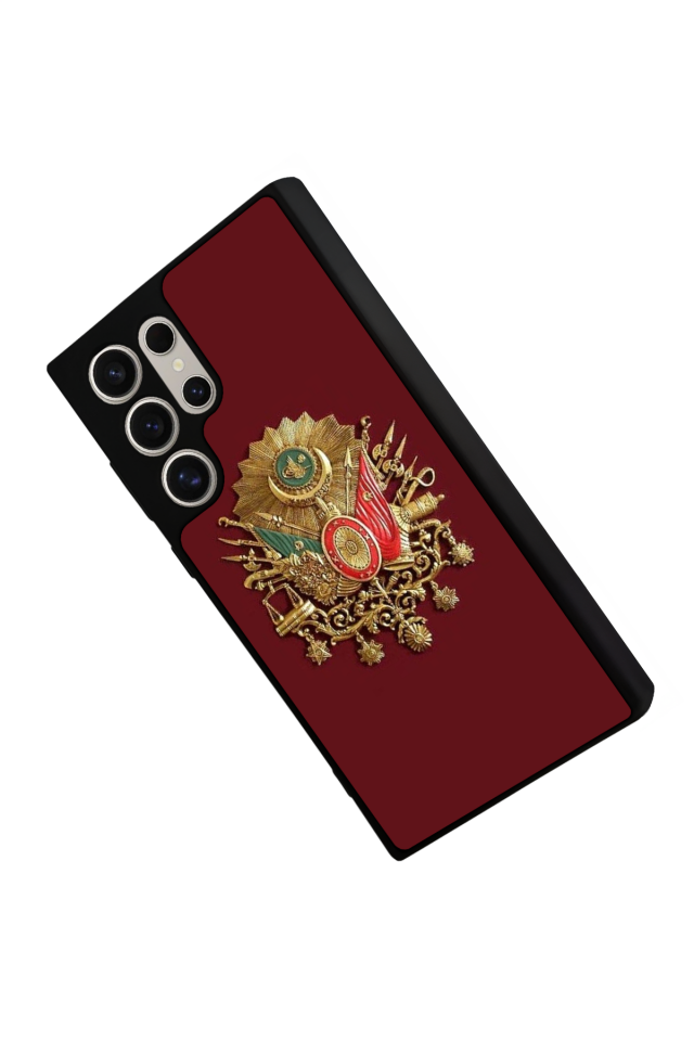 Samsung Galaxy S22 Ultra Uyumlu Osmanli Tugrasi Tasarımlı Glossy Premium Kılıf