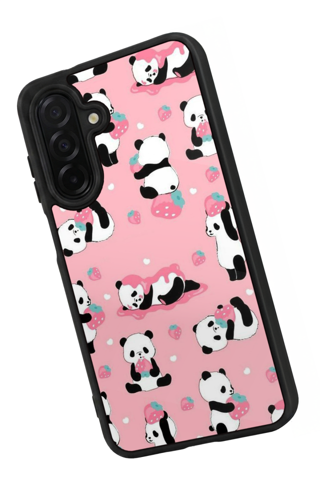 Samsung Galaxy A56 Uyumlu Panda Tasarımlı Glossy Premium Kılıf