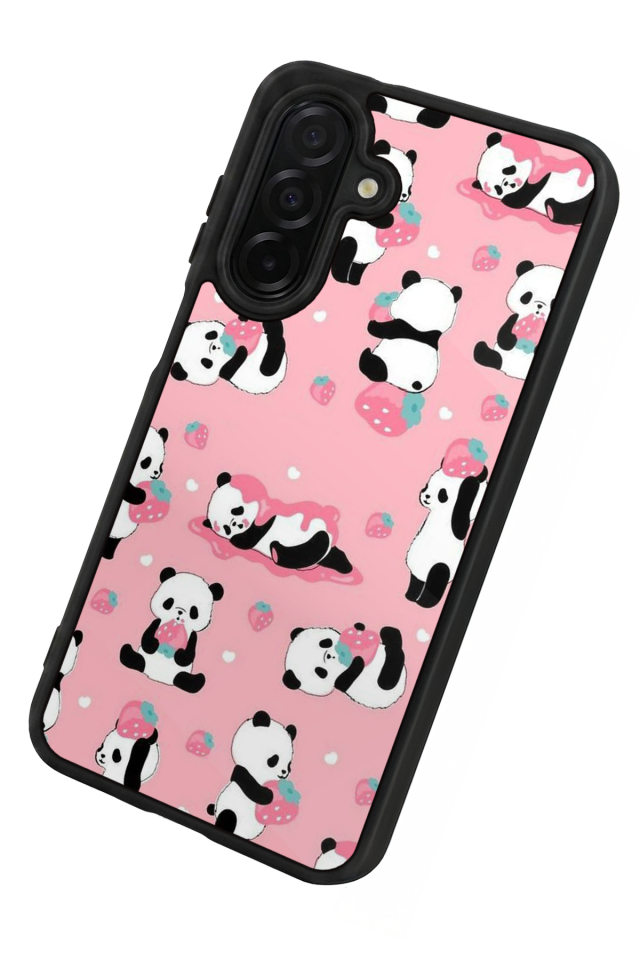 Samsung Galaxy A56 Uyumlu Panda Tasarımlı Glossy Premium Kılıf