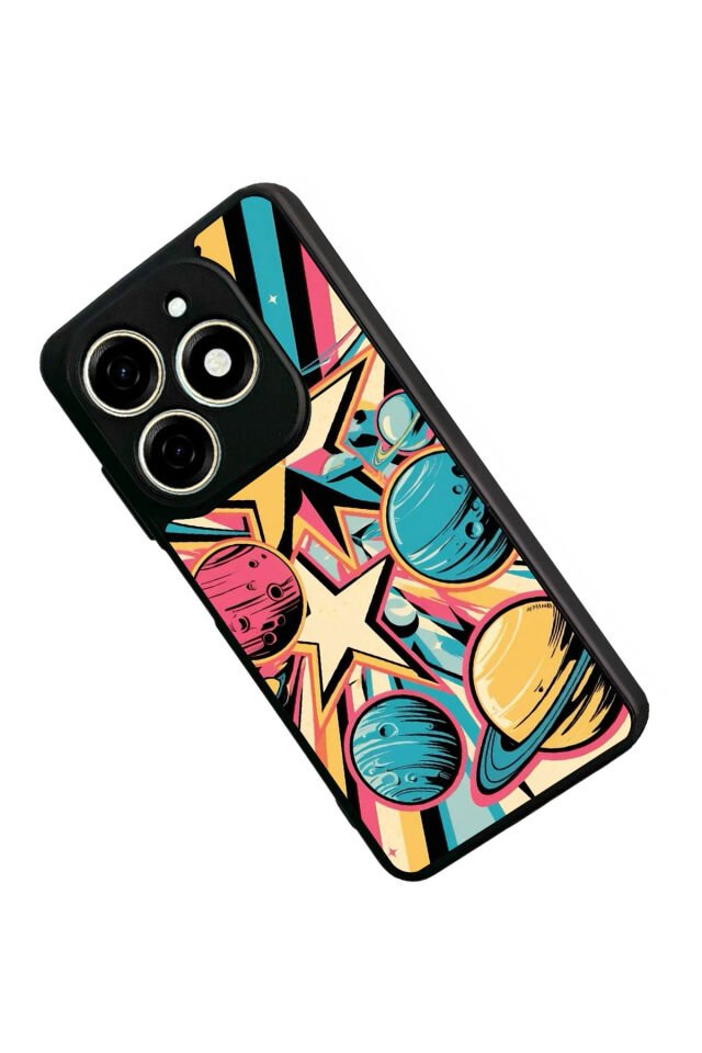 Infınıx Smart 8 Pro Uyumlu Uzay Tasarımlı Glossy Premium Kılıf