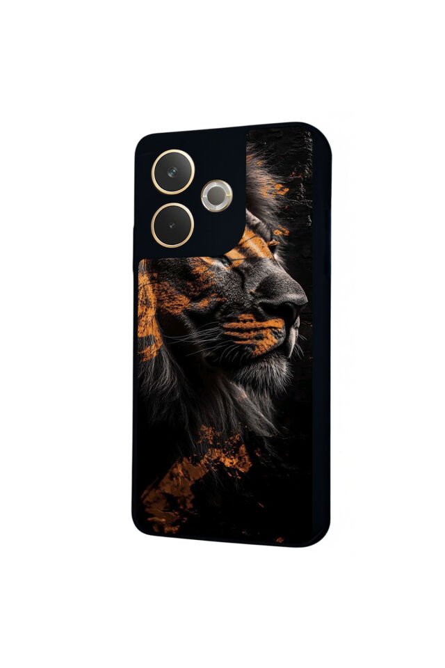 Oppo A5 Pro Uyumlu Aslan Tasarımlı Glossy Premium Kılıf