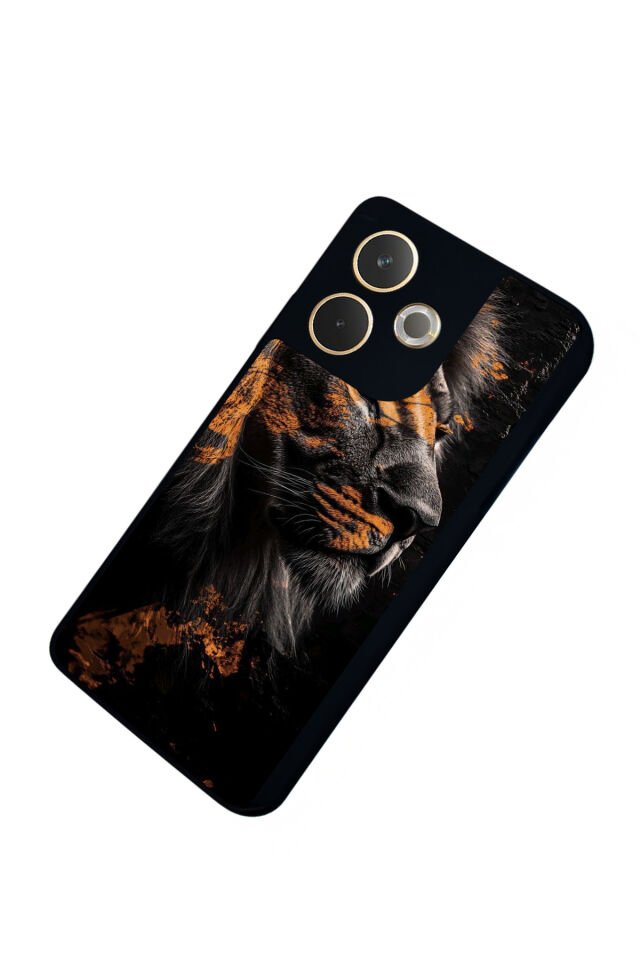 Oppo A5 Pro Uyumlu Aslan Tasarımlı Glossy Premium Kılıf