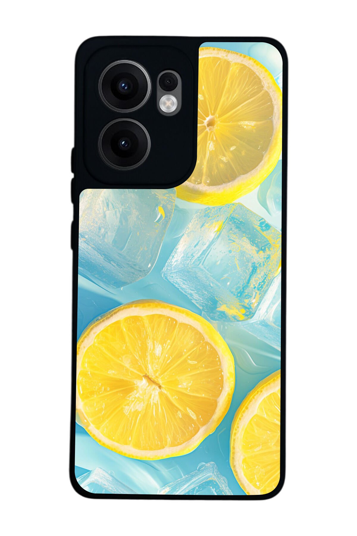 Oppo Reno 13F Uyumlu Limon Tasarımlı Glossy Premium Kılıf