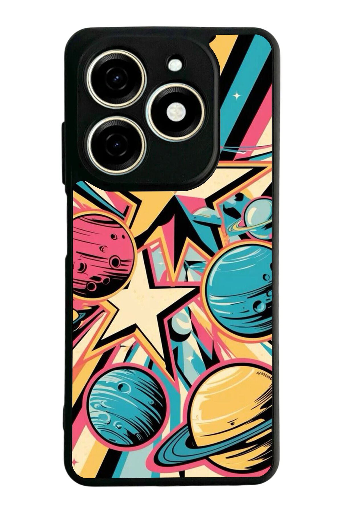 Infınıx Smart 8 Pro Uyumlu Uzay Tasarımlı Glossy Premium Kılıf