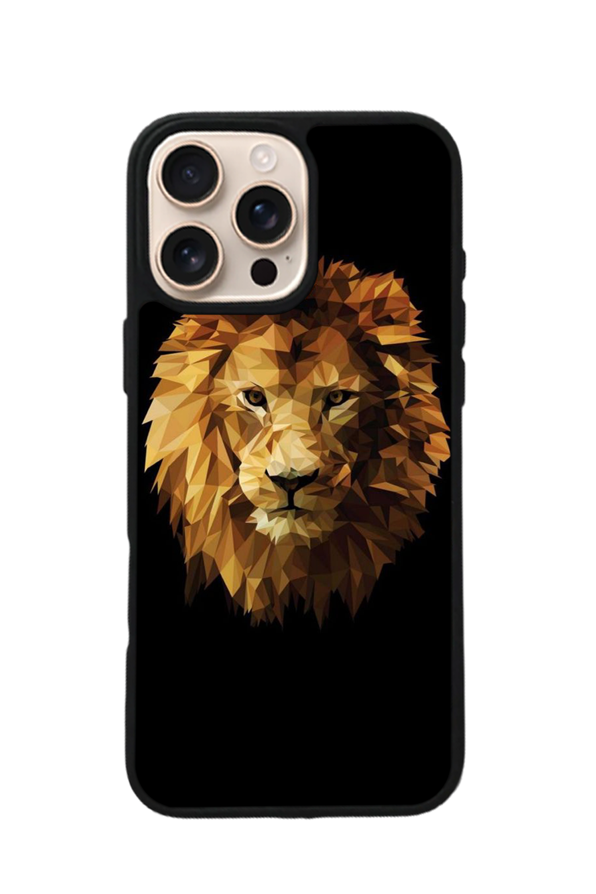 iPhone 16 Pro Uyumlu Aslan Tasarımlı Glossy Premium Kılıf