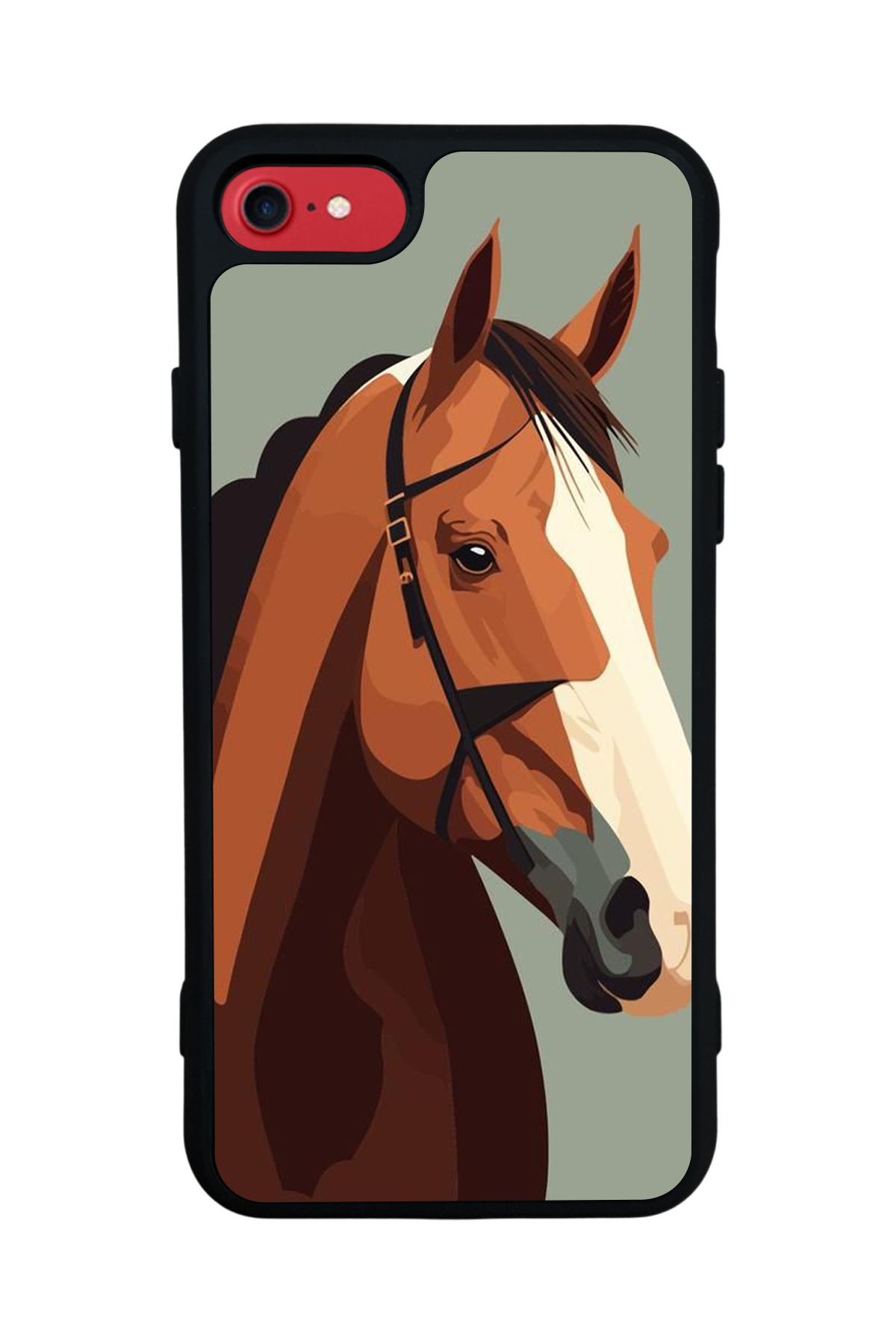 iPhone 8 Uyumlu At Horse Tasarımlı Glossy Premium Kılıf
