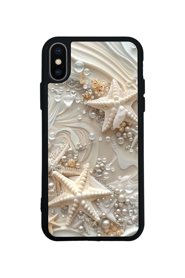 iPhone X/ XS Uyumlu  İnci Tasarımlı Glossy Premium Kılıf