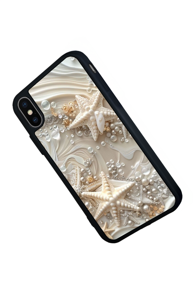iPhone X/ XS Uyumlu  İnci Tasarımlı Glossy Premium Kılıf