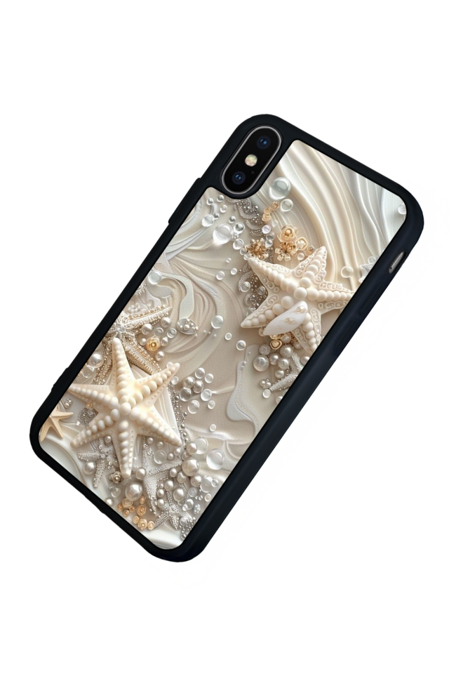 iPhone X/ XS Uyumlu  İnci Tasarımlı Glossy Premium Kılıf