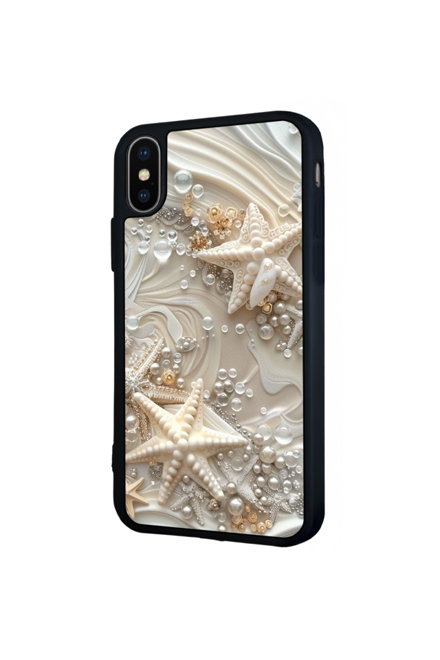 iPhone X/ XS Uyumlu  İnci Tasarımlı Glossy Premium Kılıf
