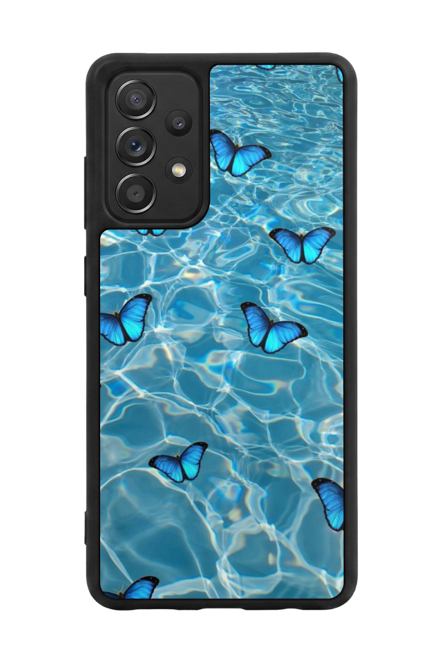 Samsung Galaxy A72 Uyumlu Kelebek Tasarımlı Glossy Premium Kılıf