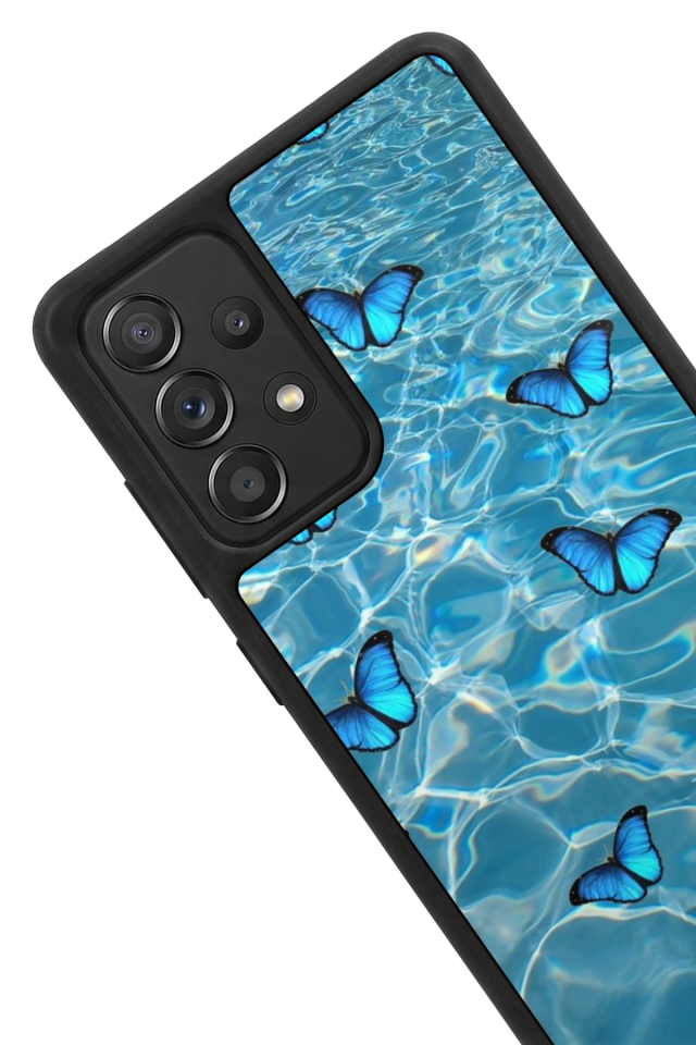 Samsung Galaxy A72 Uyumlu Kelebek Tasarımlı Glossy Premium Kılıf