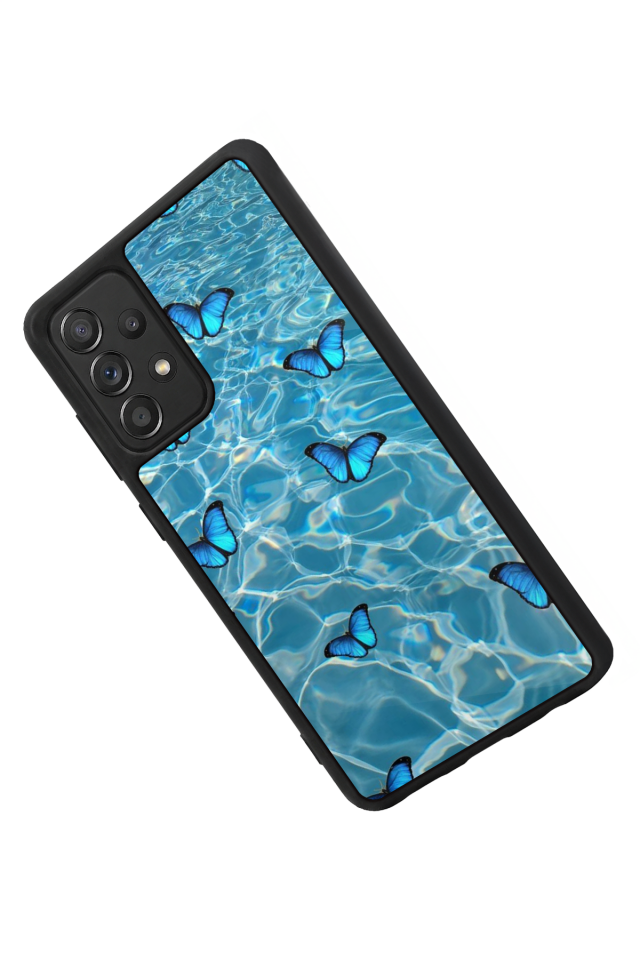 Samsung Galaxy A72 Uyumlu Kelebek Tasarımlı Glossy Premium Kılıf