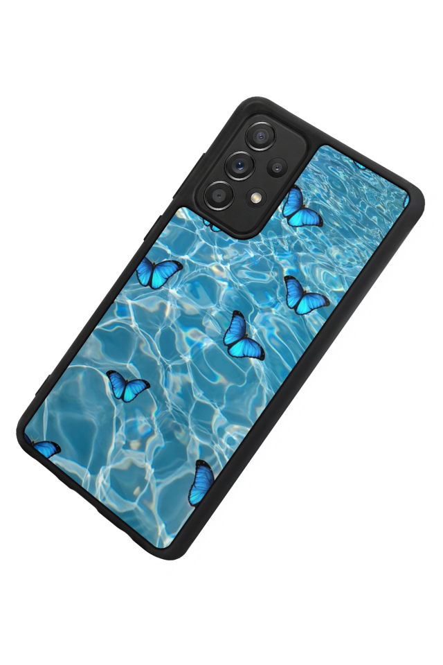 Samsung Galaxy A72 Uyumlu Kelebek Tasarımlı Glossy Premium Kılıf