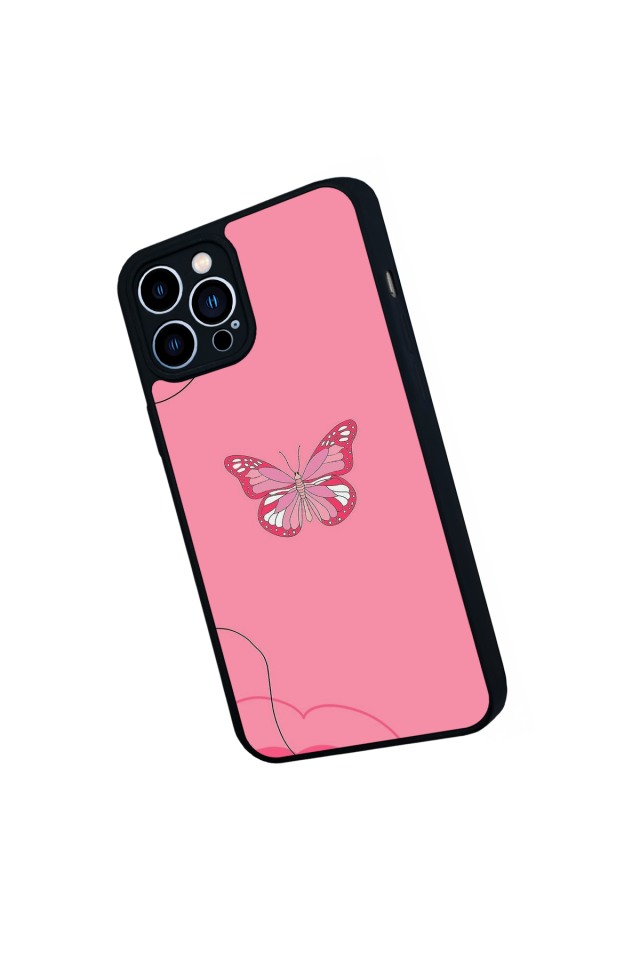 iPhone 12 Pro Max Uyumlu Kelebek Tasarımlı Glossy Premium Kılıf