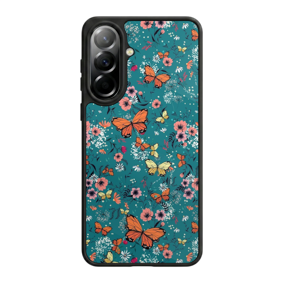 Samsung Galaxy A57 Uyumlu Kelebek Tasarımlı Glossy Premium Kılıf