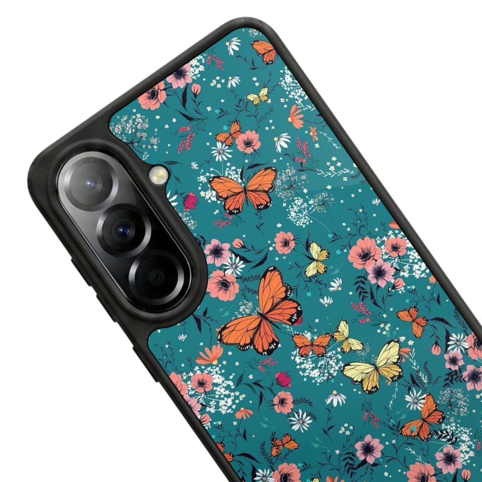 Samsung Galaxy A57 Uyumlu Kelebek Tasarımlı Glossy Premium Kılıf