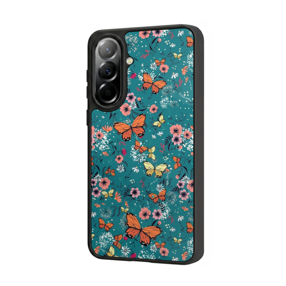 Samsung Galaxy A57 Uyumlu Kelebek Tasarımlı Glossy Premium Kılıf