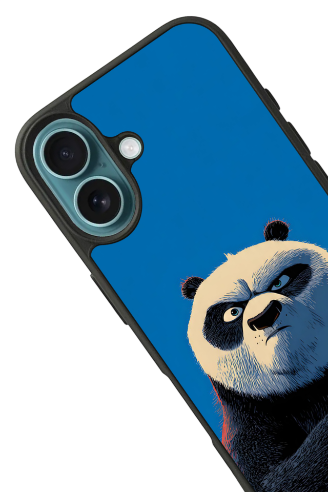 iPhone 16 Plus Uyumlu Kung Fu Panda Tasarımlı Glossy Premium Kılıf
