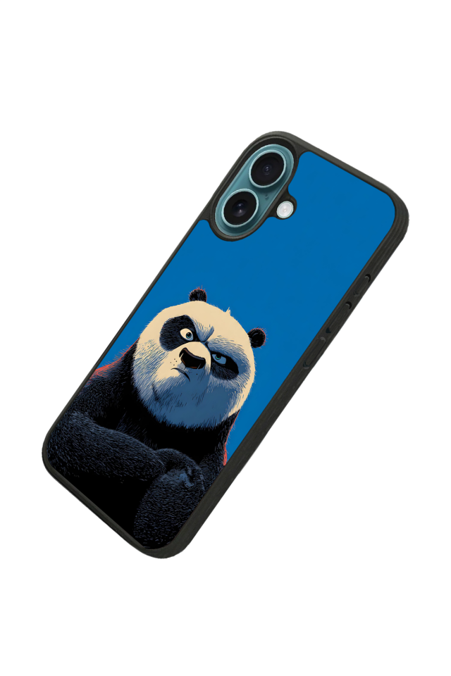 iPhone 16 Plus Uyumlu Kung Fu Panda Tasarımlı Glossy Premium Kılıf
