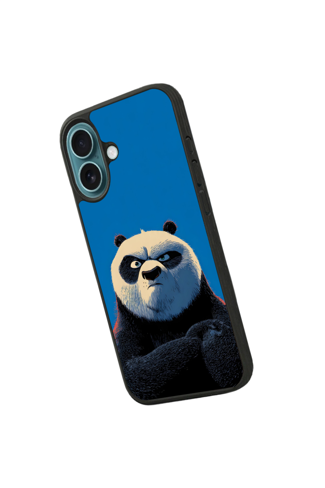 iPhone 16 Plus Uyumlu Kung Fu Panda Tasarımlı Glossy Premium Kılıf