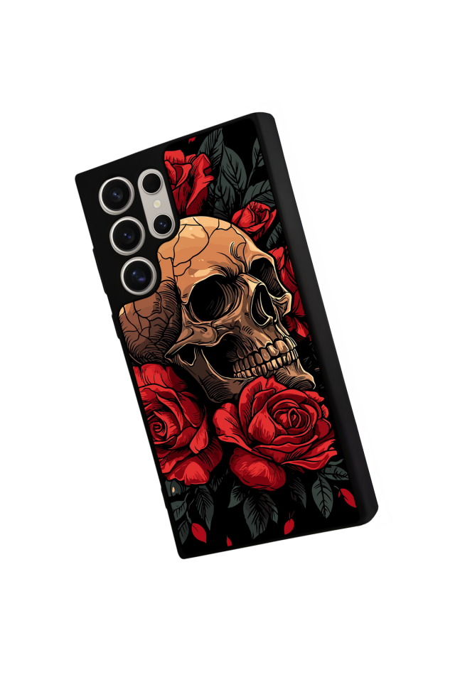 Samsung Galaxy S22 Ultra Uyumlu KuruKafa Tasarımlı Glossy Premium Kılıf