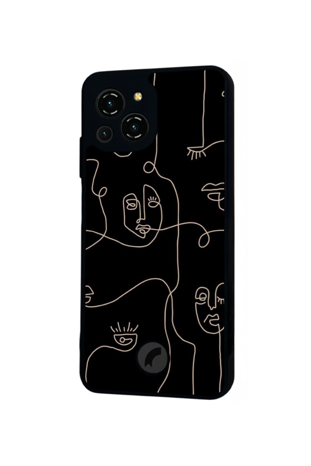 Reeder S23 Pro Max Uyumlu Line Art Tasarımlı Glossy Premium Kılıf