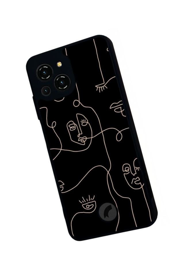 Reeder S23 Pro Max Uyumlu Line Art Tasarımlı Glossy Premium Kılıf