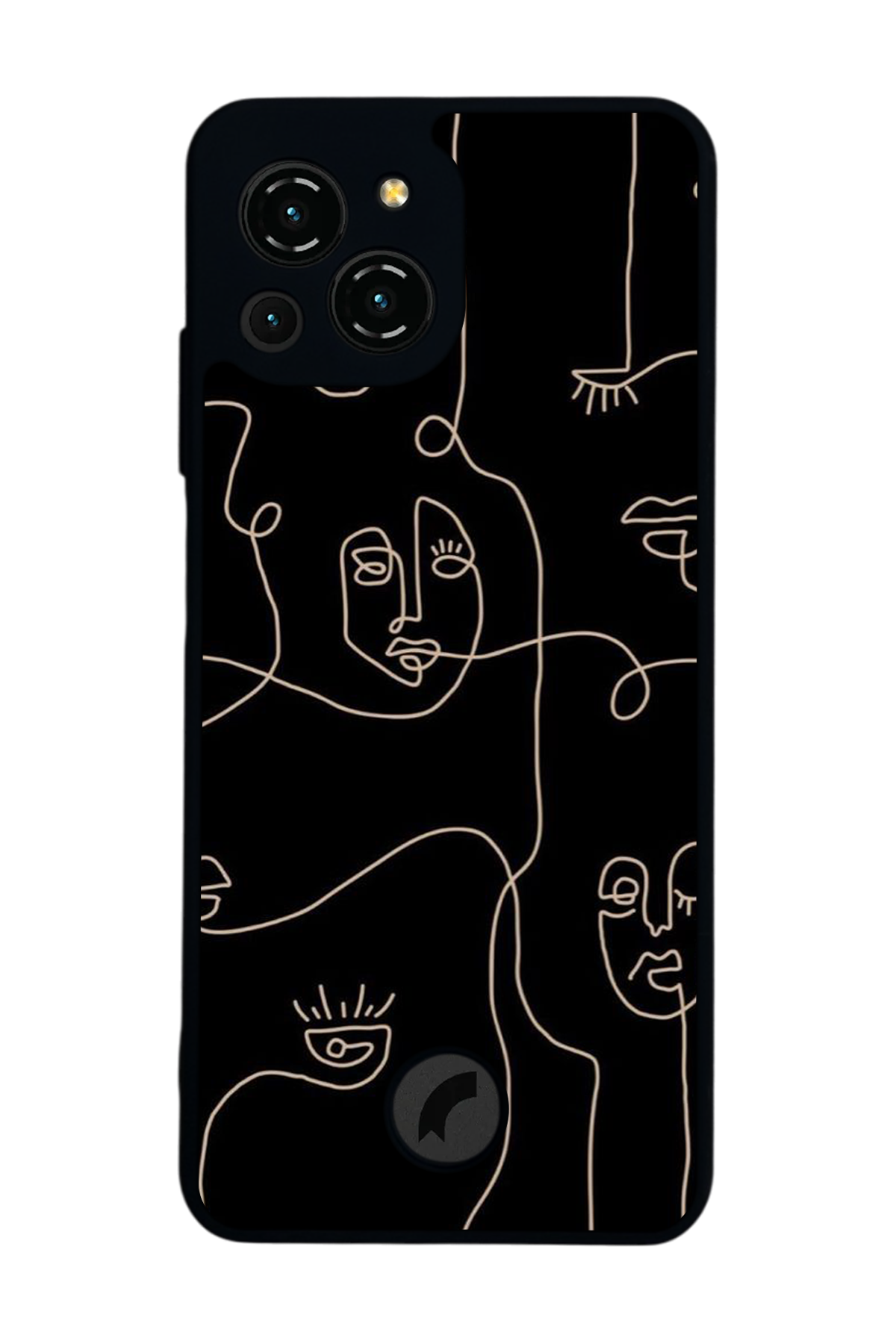 Reeder S23 Pro Max Uyumlu Line Art Tasarımlı Glossy Premium Kılıf