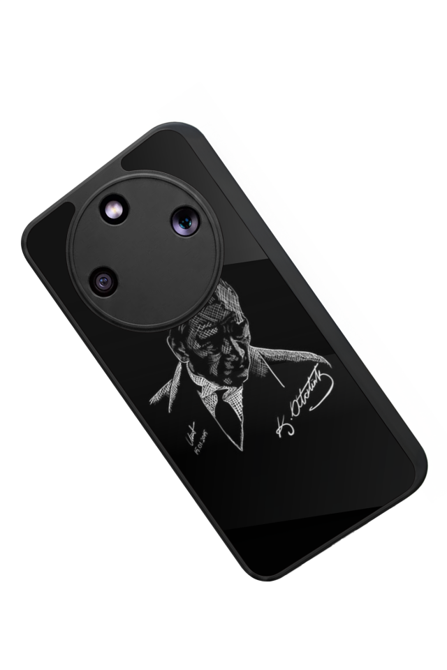 Honor Magic 8 Lite Uyumlu Mustafa Kemal Ataturk Tasarımlı Glossy Premium Kılıf
