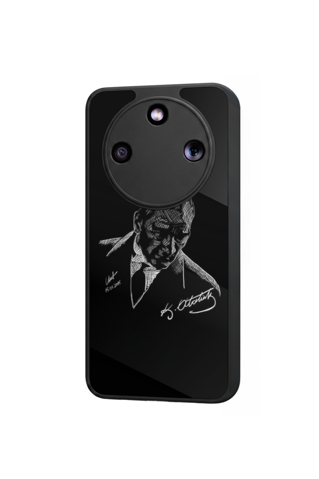 Honor Magic 8 Lite Uyumlu Mustafa Kemal Ataturk Tasarımlı Glossy Premium Kılıf