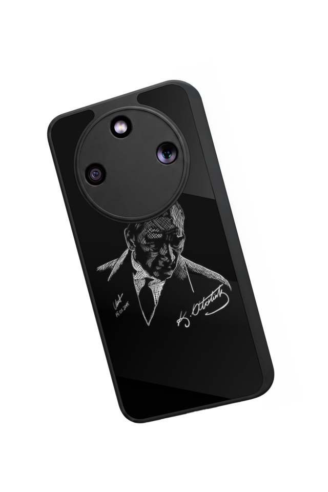 Honor Magic 8 Lite Uyumlu Mustafa Kemal Ataturk Tasarımlı Glossy Premium Kılıf