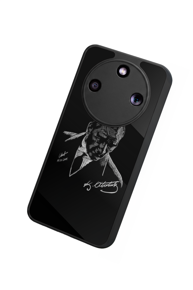 Honor Magic 8 Lite Uyumlu Mustafa Kemal Ataturk Tasarımlı Glossy Premium Kılıf