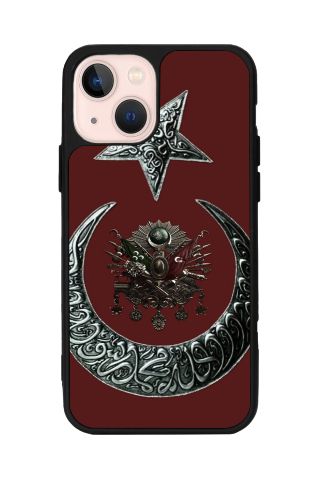 iPhone 14 Plus Uyumlu Osmanli Tugrasi Tasarımlı Glossy Premium Kılıf