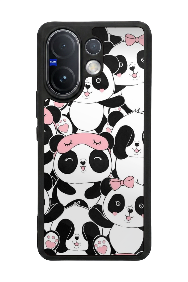 Vivo V60 Uyumlu Panda Tasarımlı Glossy Premium Kılıf
