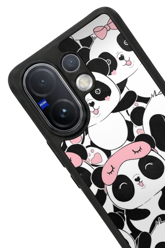Vivo V60 Uyumlu Panda Tasarımlı Glossy Premium Kılıf