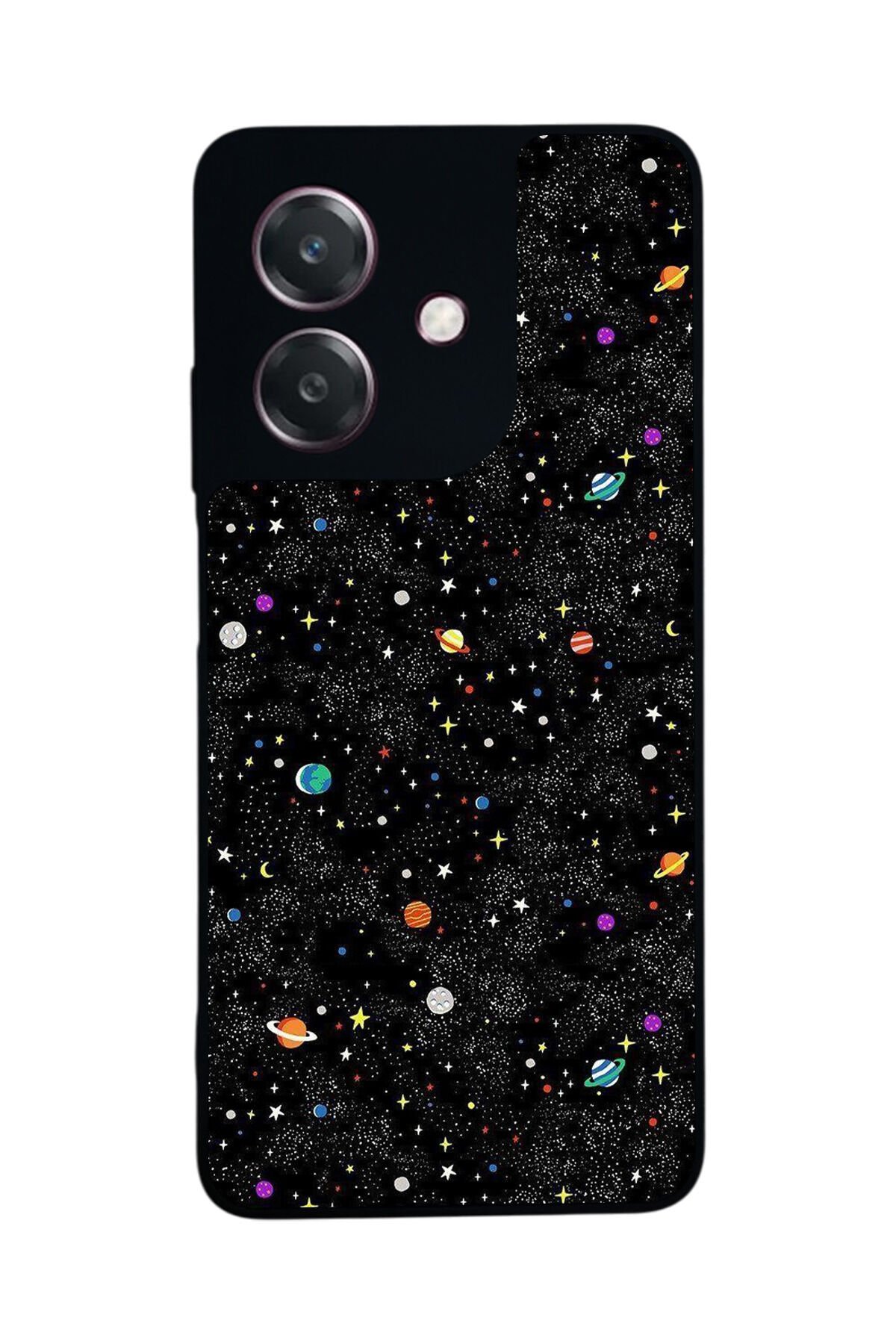 Oppo A3 5G Uyumlu Uzay Tasarımlı Glossy Premium Kılıf