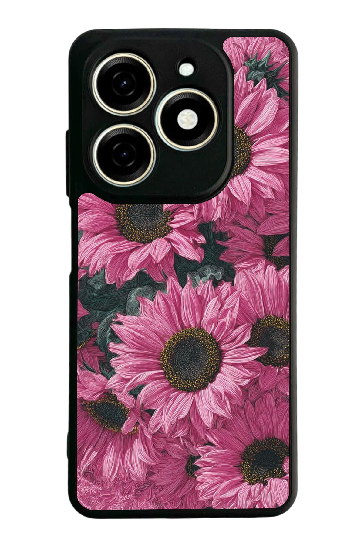 Tecno Spark 20/20C Uyumlu Cicek Tasarımlı Glossy Premium Kılıf