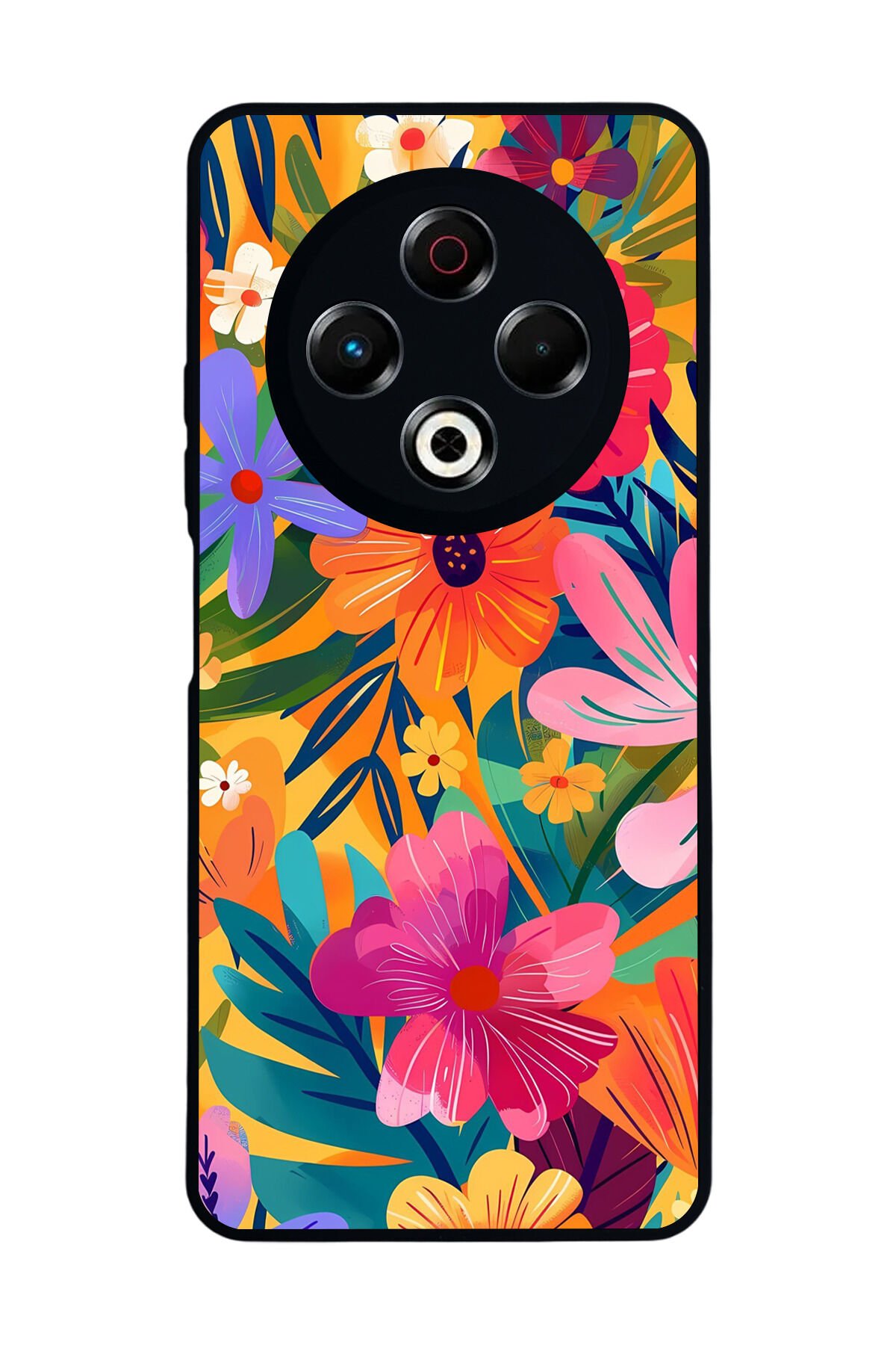 Tecno Spark 30 Uyumlu Floral Tasarımlı Glossy Premium Kılıf