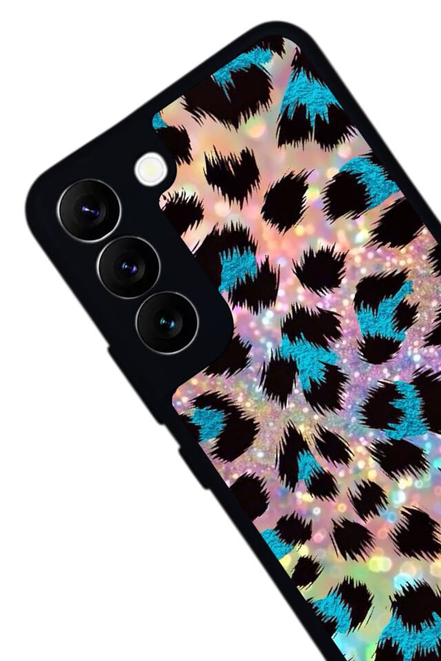Samsung Galaxy S22 Uyumlu Hologram Leopar Tasarımlı Glossy Premium Kılıf