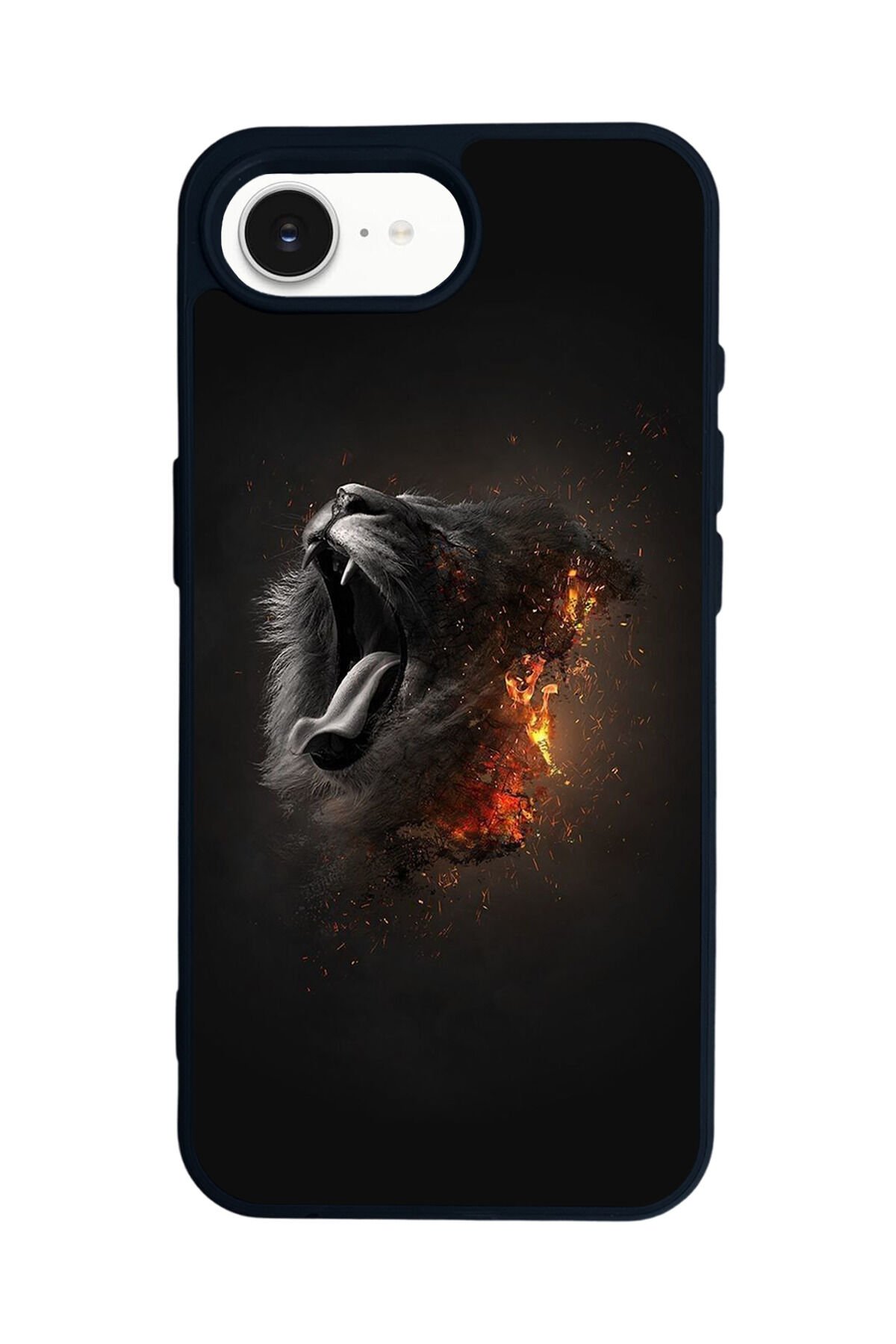 iPhone 16E Uyumlu Aslan Tasarımlı Glossy Premium Kılıf