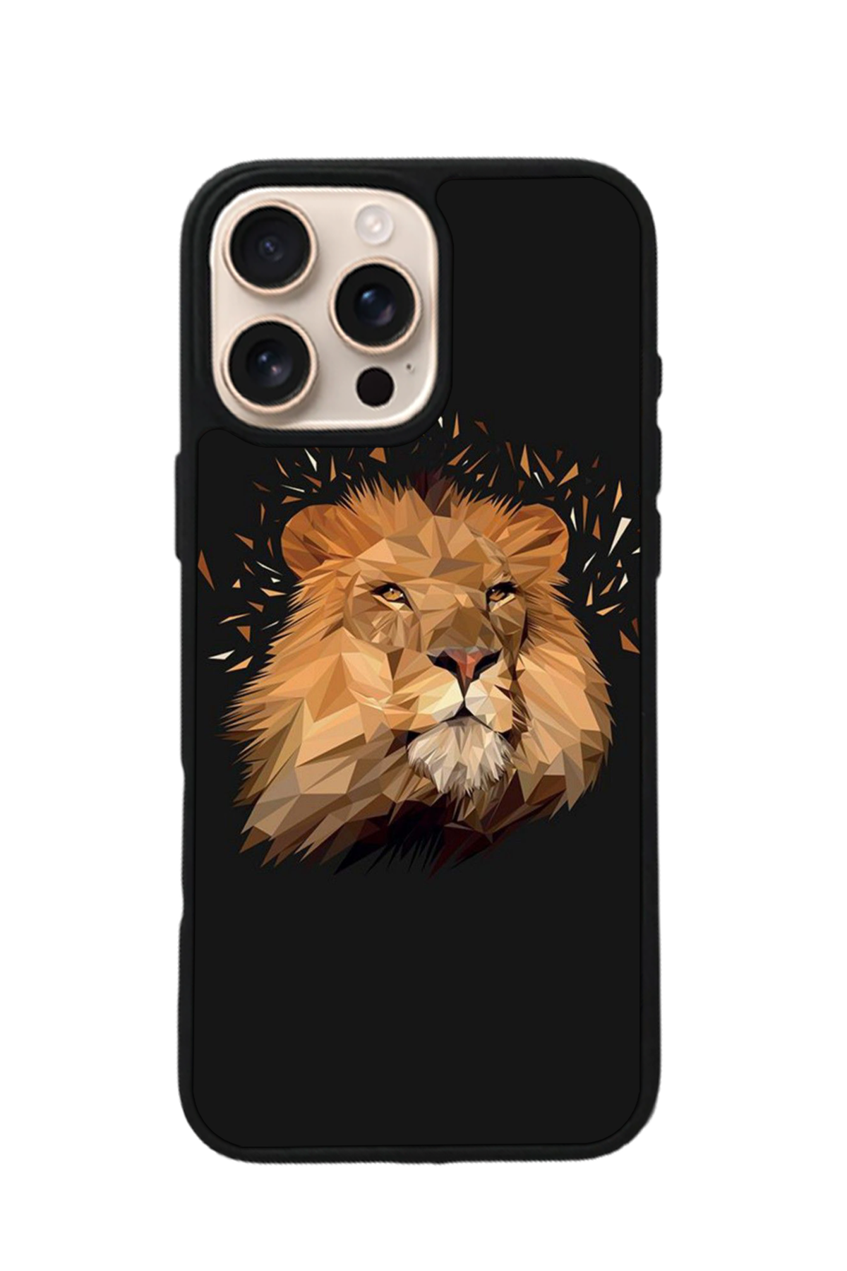 iPhone 16 Pro Uyumlu Aslan Tasarımlı Glossy Premium Kılıf