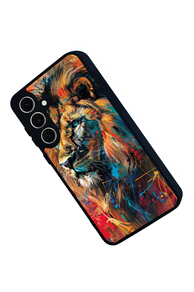 Samsung Galaxy A16 Uyumlu Aslan Tasarımlı Glossy Premium Kılıf