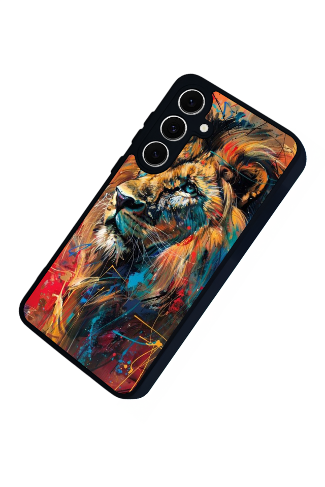 Samsung Galaxy A16 Uyumlu Aslan Tasarımlı Glossy Premium Kılıf