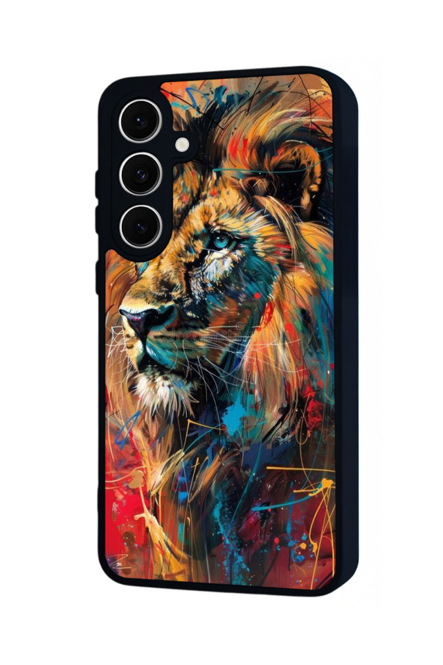 Samsung Galaxy A16 Uyumlu Aslan Tasarımlı Glossy Premium Kılıf